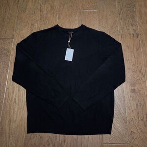 Quince Mongolian Cashmere Crewneck Sweater Black 2XL XXL